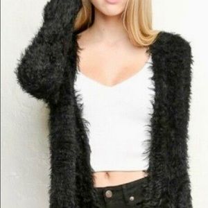 Super Soft Fuzzy Black Sweater